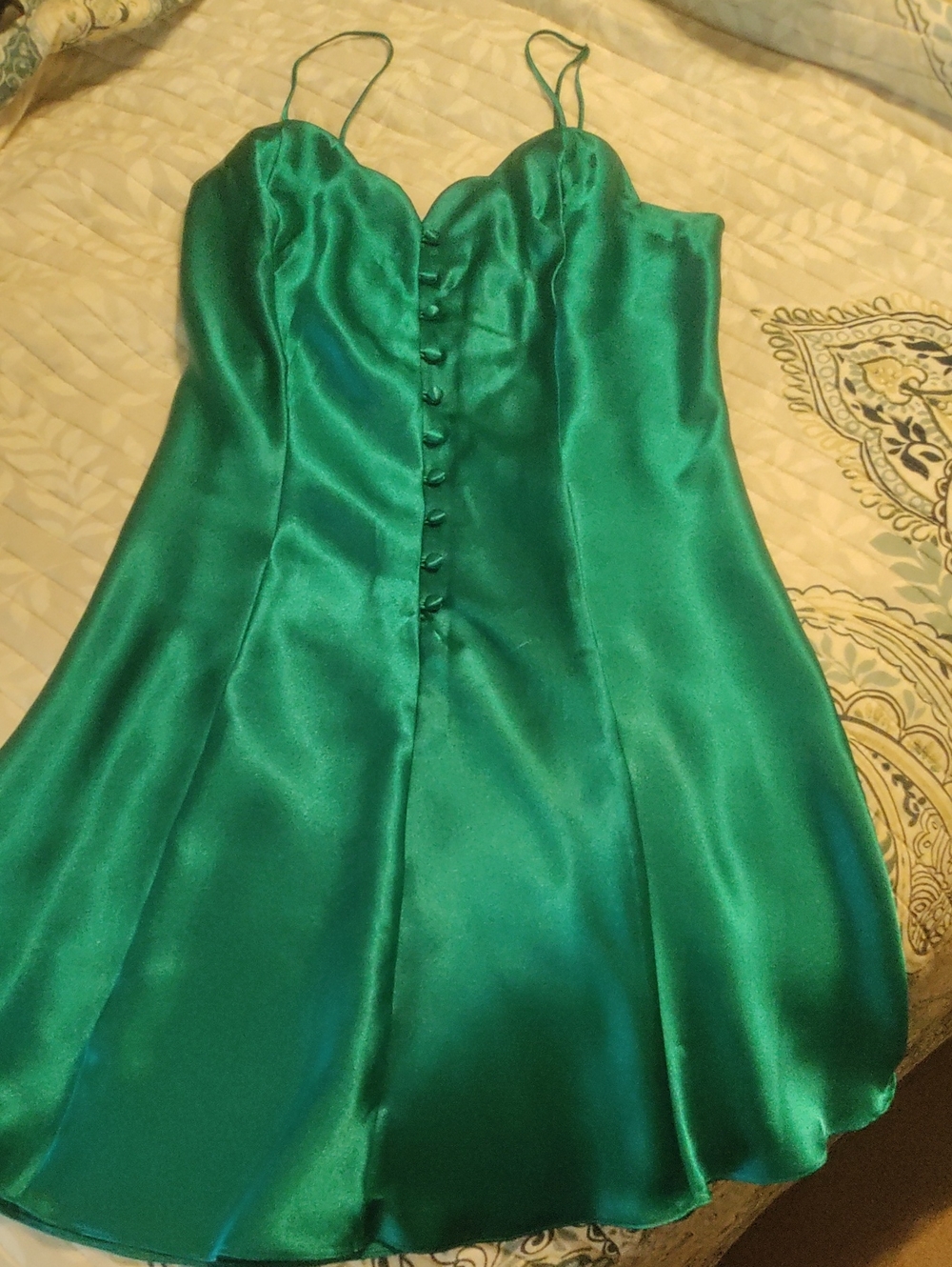 Victoria's Secret Emerald Satin Slip